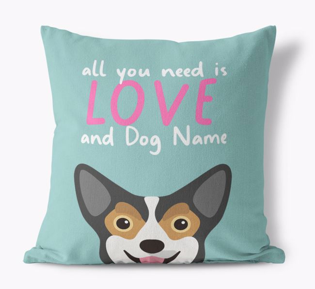 All You Need Is Love: Personalised {breedFullName} Canvas Cushion